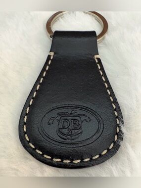 Dooney & Bourke Black Leather key chain/bag charm
